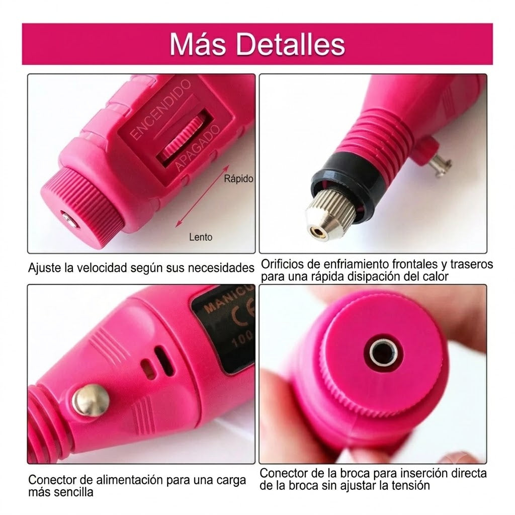 Kit Pulidor De Uñas Eléctrico Lima