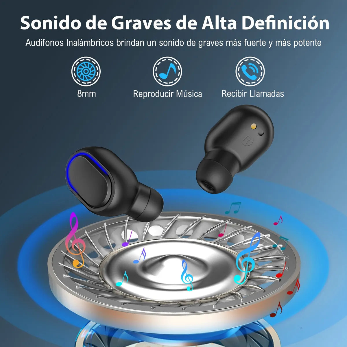 AUDIFONOS BLUETOOTH AUT114 NEGROS