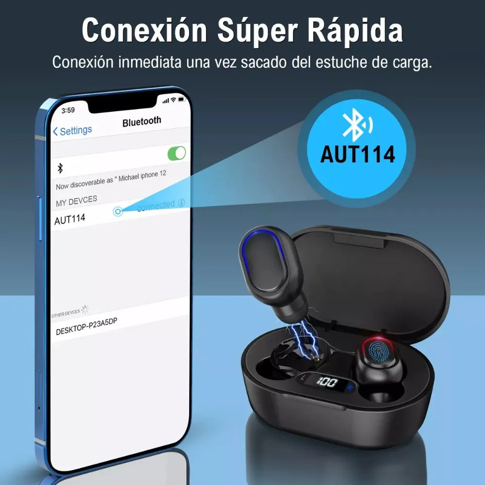 AUDIFONOS BLUETOOTH AUT114 NEGROS