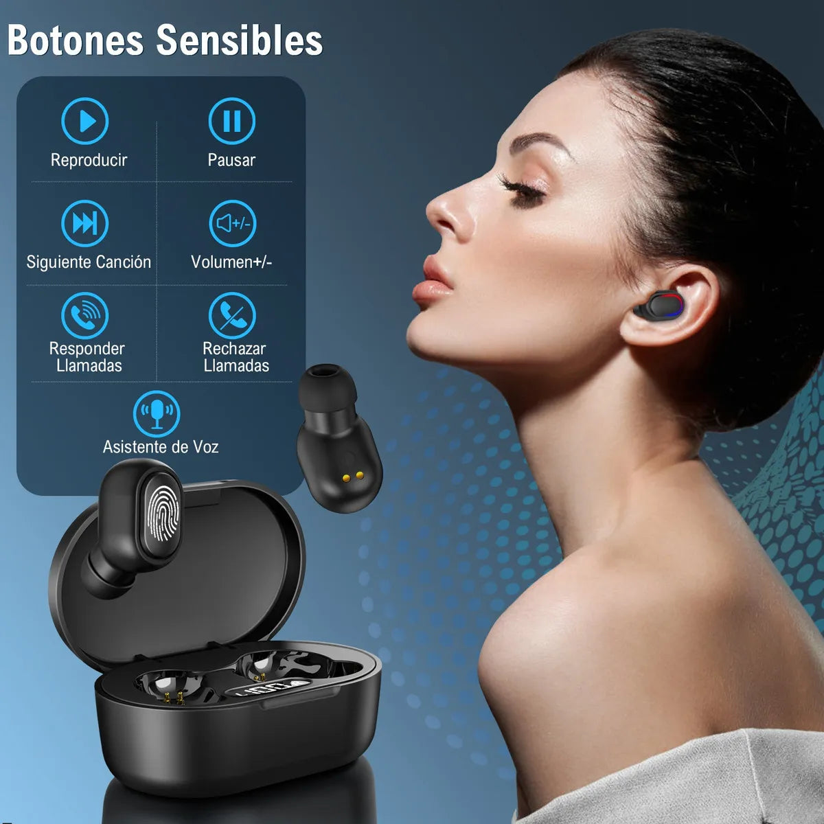AUDIFONOS BLUETOOTH AUT114 NEGROS