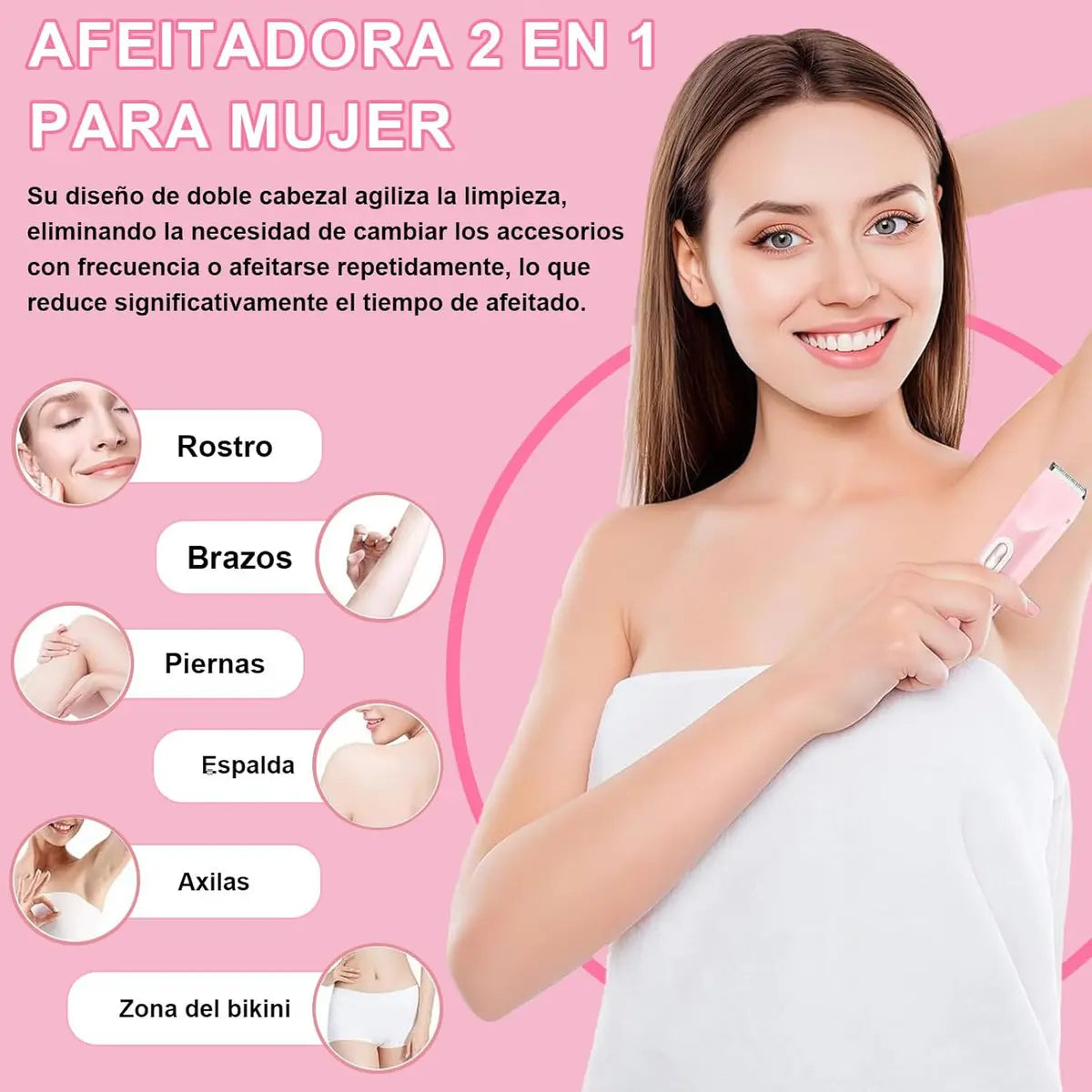 Depiladora Dama 2 en 1  Maquina Mujer