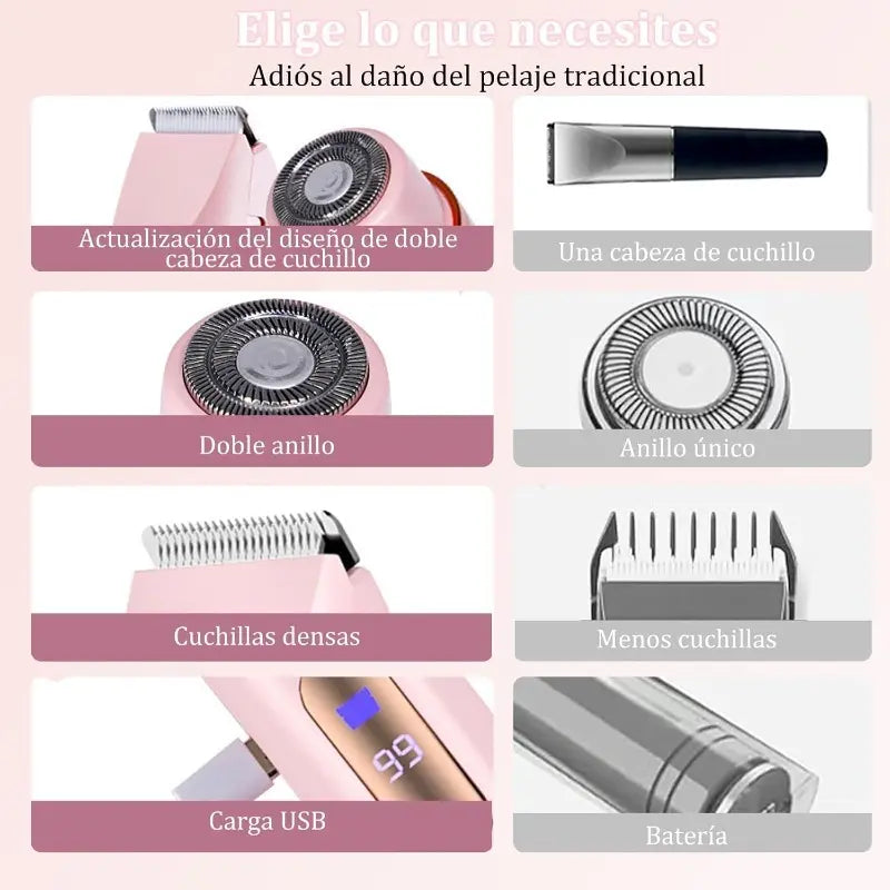 Depiladora Dama 2 en 1  Maquina Mujer